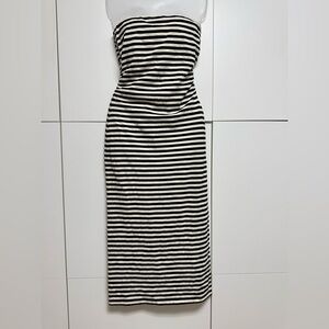 Rebecca Minkoff Black & White  size S Striped Sleeveless Maxi Dress